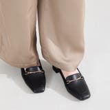 ブラック | メタリックラインビットヒールローファー/62101 | ORiental TRaffic