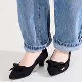 ブラック | 2wayリボンミドルヒールパンプス/62108 | ORiental TRaffic