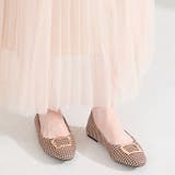 ブラウン | ゴールドモチーフフラットパンプス/62109 | ORiental TRaffic