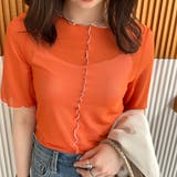 5分袖カラーシアーメッシュトップス/AC1429 acro アクロ | ORiental TRaffic | 詳細画像6 