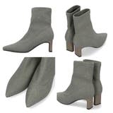 ≪オリエンタルトラフィック≫ラメニットプレートヒールブーツ/MO33408 | ORiental TRaffic | 詳細画像8 