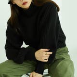 ブラック | 《オリエンタルトラフィック》ハイネックボリュームスリーブニット | ORiental TRaffic