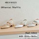 ≪オリエンタルトラフィック≫ビジューバックストラップローヒールパンプス | ORiental TRaffic | 詳細画像1