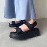 ブラック | 厚底ナイロンベルトスポーツサンダル/OT3212 | ORiental TRaffic