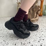 ブラック | ナイロンテープ厚底スニーカー/OT3745 | ORiental TRaffic