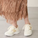 ベージュ | ビジュー×配色パーツ厚底スニーカー/OT3768 | ORiental TRaffic