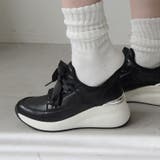 ブラック | ハンズフリー【瞬間フィット】グログランリボンスニーカー/OT3778 | ORiental TRaffic