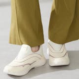 ホワイト | ハンズフリー【瞬間フィット】グリッターラインスニーカー/OT3785 | ORiental TRaffic