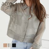 《acro》アクロ メッシュクロップドシャツ | ORiental TRaffic | 詳細画像1
