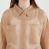 《acro》アクロ メッシュクロップドシャツ | ORiental TRaffic | 詳細画像3