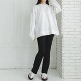 美脚 セミフレア リブパンツ | Ada. | 詳細画像16