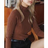 ランダムリブメローハイネックトップス 春服 春 | Ada. | 詳細画像15 