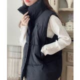 カーキ | 中綿ダウンベスト 秋冬 軽量 | Ada.