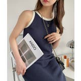 バイカラーデザイン アメスリ ワッフル ワンピース | Ada. | 詳細画像1 