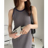 バイカラーデザイン アメスリ ワッフル ワンピース | Ada. | 詳細画像10 