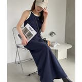 バイカラーデザイン アメスリ ワッフル ワンピース | Ada. | 詳細画像8 