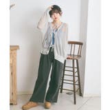 メッシュ リボンデザイン ルーズ カーディガン | Ada. | 詳細画像10