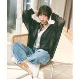 メッシュ リボンデザイン ルーズ カーディガン | Ada. | 詳細画像11