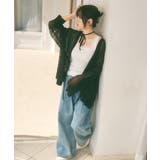 メッシュ リボンデザイン ルーズ カーディガン | Ada. | 詳細画像22