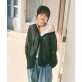メッシュ リボンデザイン ルーズ カーディガン | Ada. | 詳細画像23