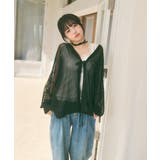 メッシュ リボンデザイン ルーズ カーディガン | Ada. | 詳細画像25