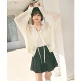 メッシュ リボンデザイン ルーズ カーディガン | Ada. | 詳細画像31