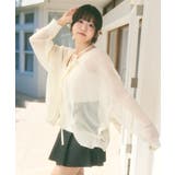 メッシュ リボンデザイン ルーズ カーディガン | Ada. | 詳細画像34