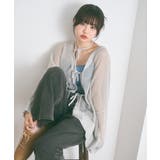 メッシュ リボンデザイン ルーズ カーディガン | Ada. | 詳細画像44