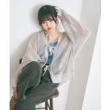 メッシュ リボンデザイン ルーズ カーディガン | Ada. | 詳細画像45