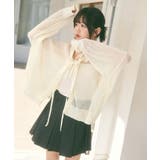 メッシュ リボンデザイン ルーズ カーディガン | Ada. | 詳細画像5