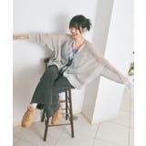 メッシュ リボンデザイン ルーズ カーディガン | Ada. | 詳細画像53