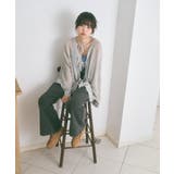 メッシュ リボンデザイン ルーズ カーディガン | Ada. | 詳細画像9