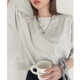 パール付き 半袖 Tシャツ | Ada. | 詳細画像10 