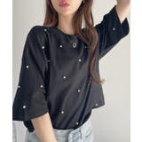 パール付き 半袖 Tシャツ | Ada. | 詳細画像13 