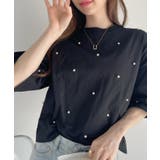 パール付き 半袖 Tシャツ | Ada. | 詳細画像17 