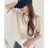 パール付き 半袖 Tシャツ | Ada. | 詳細画像20 