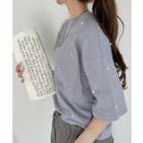 パール付き 半袖 Tシャツ | Ada. | 詳細画像28 