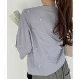 パール付き 半袖 Tシャツ | Ada. | 詳細画像29 