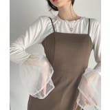 チュール ティアード フリル レイヤード カットソー | Ada. | 詳細画像3