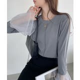 チュール ティアード フリル レイヤード カットソー | Ada. | 詳細画像8