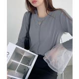 チュール ティアード フリル レイヤード カットソー | Ada. | 詳細画像9