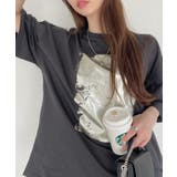 箔プリント ビッグTシャツ | Ada. | 詳細画像12 