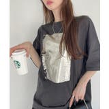 箔プリント ビッグTシャツ | Ada. | 詳細画像13 