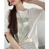 箔プリント ビッグTシャツ | Ada. | 詳細画像8 