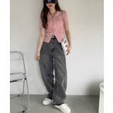裾フリンジデニムカーゴパンツ | Ada. | 詳細画像7