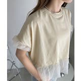 リバーシブル使用可能♪ チュールドッキング バルーン デザイン カットブラウス | Ada. | 詳細画像34