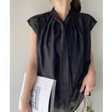 ネクタイ風 ボウタイ フレンチスリーブ ブラウス | Eclat one | 詳細画像16