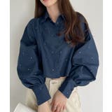 【Eclat one】ビジュー デザイン ボリュームスリーブ シャツ | Eclat one | 詳細画像12 