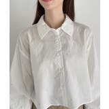 【Eclat one】ビジュー デザイン ボリュームスリーブ シャツ | Eclat one | 詳細画像18 