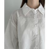 【Eclat one】ビジュー デザイン ボリュームスリーブ シャツ | Eclat one | 詳細画像19 